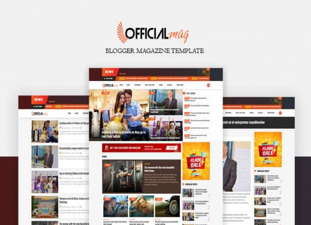 Official Magazine Responsive Blogger Template